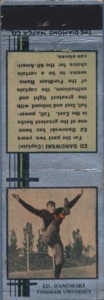 1933 Diamond Matchbook Covers #NNO Ed Danowski Front
