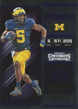 2018 Panini Contenders Draft Picks - Draft Blue Foil #45 Jabrill Peppers Front