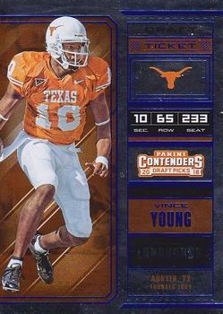 2018 Panini Contenders Draft Picks - Draft Blue Foil #99 Vince Young Front