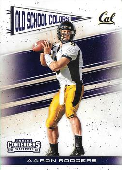 2018 Panini Contenders Draft Picks - Old School Colors #1 Aaron Rodgers Front