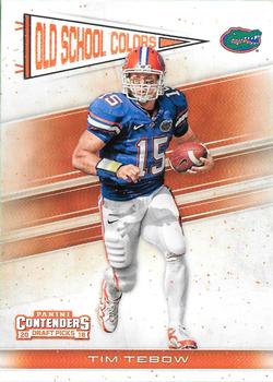 2018 Panini Contenders Draft Picks - Old School Colors #19 Tim Tebow Front
