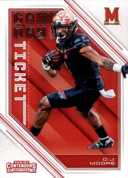2018 Panini Contenders Draft Picks - Game Day Ticket #32 D.J. Moore Front