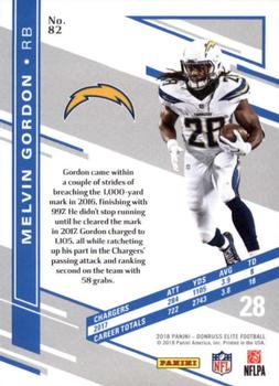 2018 Donruss Elite #82 Melvin Gordon Back