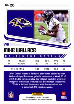 2018 Score - Artist's Proof #26 Mike Wallace Back