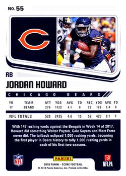 2018 Score - Artist's Proof #55 Jordan Howard Back