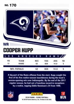 2018 Score - Artist's Proof #170 Cooper Kupp Back