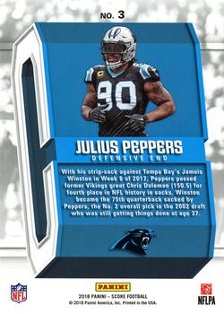 2018 Score - Captains Red #3 Julius Peppers Back