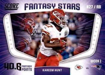 2018 Score - Fantasy Stars #1 Kareem Hunt Front