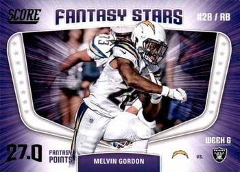 2018 Score - Fantasy Stars #9 Melvin Gordon Front