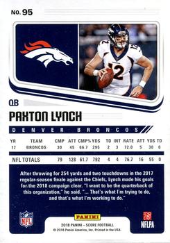2018 Score - First Down #95 Paxton Lynch Back