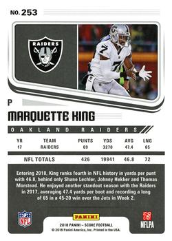 2018 Score - Gold #253 Marquette King Back