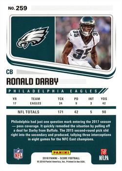 2018 Score - Gold #259 Ronald Darby Back