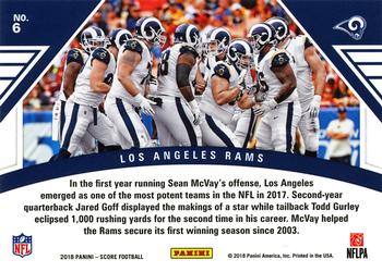 2018 Score - Huddle Up Red #6 Los Angeles Rams Back