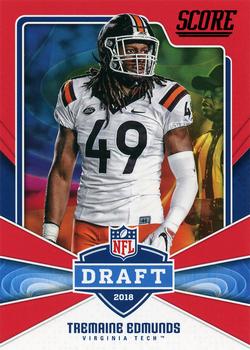 2018 Score - NFL Draft Red #16 Tremaine Edmunds Front
