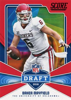 2018 Score - NFL Draft Red #17 Baker Mayfield Front