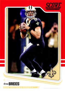 2018 Score - Red #217 Drew Brees Front