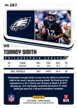 2018 Score - Red #267 Torrey Smith Back