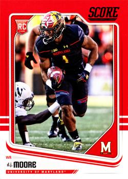 2018 Score - Red #384 D.J. Moore Front