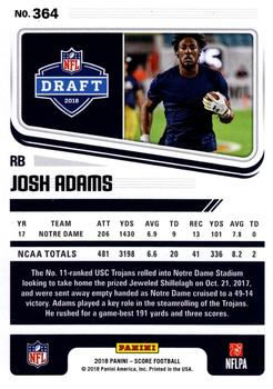 2018 Score - Rookie Autographs #364 Josh Adams Back