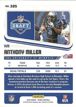 2018 Score - Rookie Autographs #385 Anthony Miller Back