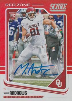 2018 Score - Rookie Autographs Red Zone #378 Mark Andrews Front