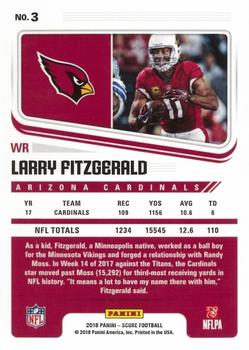 2018 Score - Scorecard #3 Larry Fitzgerald Back