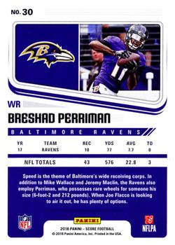 2018 Score - Scorecard #30 Breshad Perriman Back