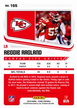 2018 Score - Scorecard #165 Reggie Ragland Back