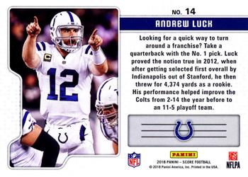 2018 Score - Signal Callers #14 Andrew Luck Back