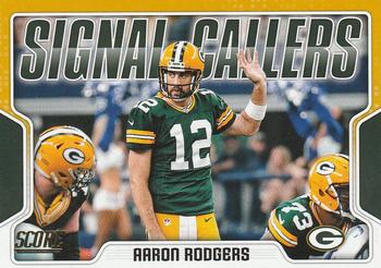 2018 Score - Signal Callers Gold #11 Aaron Rodgers Front