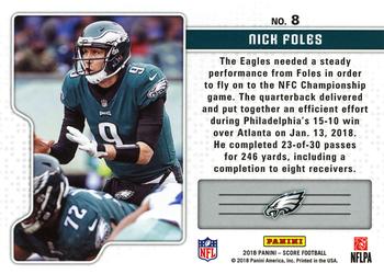 2018 Score - Signal Callers Red #8 Nick Foles Back