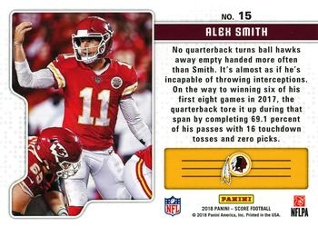 2018 Score - Signal Callers Red #15 Alex Smith Back