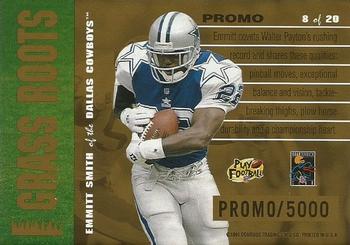 1996 Leaf - Grass Roots Promo #8 Emmitt Smith Back