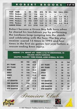 1997 Score Green Bay Packers - Premiere Club #3 Robert Brooks Back