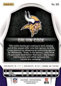 2018 Panini Certified #96 Dalvin Cook Back