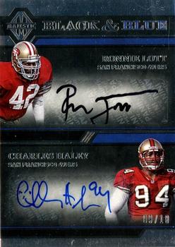2018 Panini Majestic - Black and Blue Dual Signatures #BBS-SF9 Charles Haley / Ronnie Lott Front