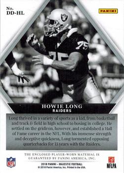 2018 Panini Majestic - Distinguished Defenders #DD-HL Howie Long Back