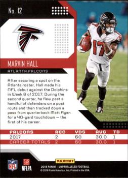 2018 Panini Unparalleled #12 Marvin Hall Back
