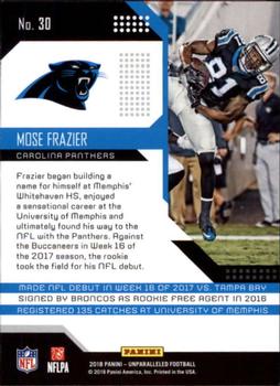 2018 Panini Unparalleled #30 Mose Frazier Back