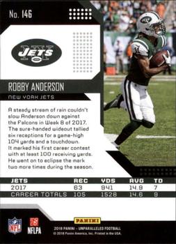 2018 Panini Unparalleled #146 Robby Anderson Back