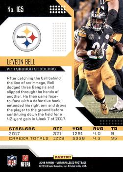 2018 Panini Unparalleled #165 Le'Veon Bell Back