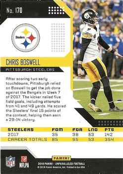 2018 Panini Unparalleled #170 Chris Boswell Back