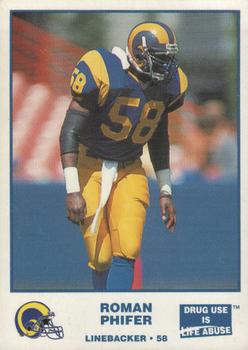 1992 Carl's Jr. Los Angeles Rams Police #9 Roman Phifer Front