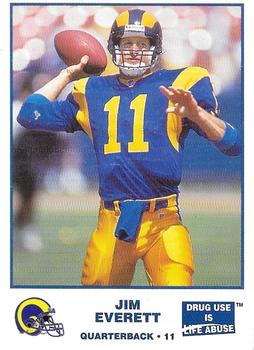 1992 Carl's Jr. Los Angeles Rams Police #10 Jim Everett Front