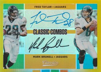 2018 Panini Classics - Classic Combo Signatures Gold #7 Fred Taylor / Mark Brunell Front