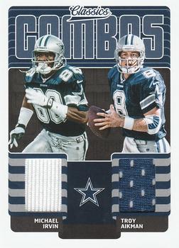 2018 Panini Classics - Classic Combos Material #2 Michael Irvin  / Troy Aikman Front