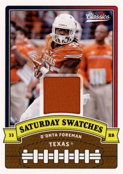 2018 Panini Classics - Saturday Swatches #3 D'Onta Foreman Front