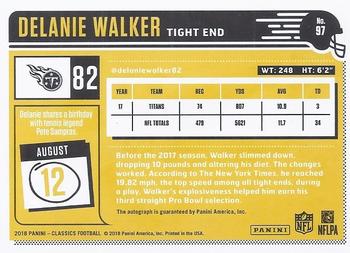 2018 Panini Classics - Significant Signatures Gold #97 Delanie Walker Back