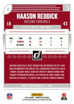 2018 Donruss #4 Haason Reddick Back