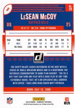 2018 Donruss #29 LeSean McCoy Back